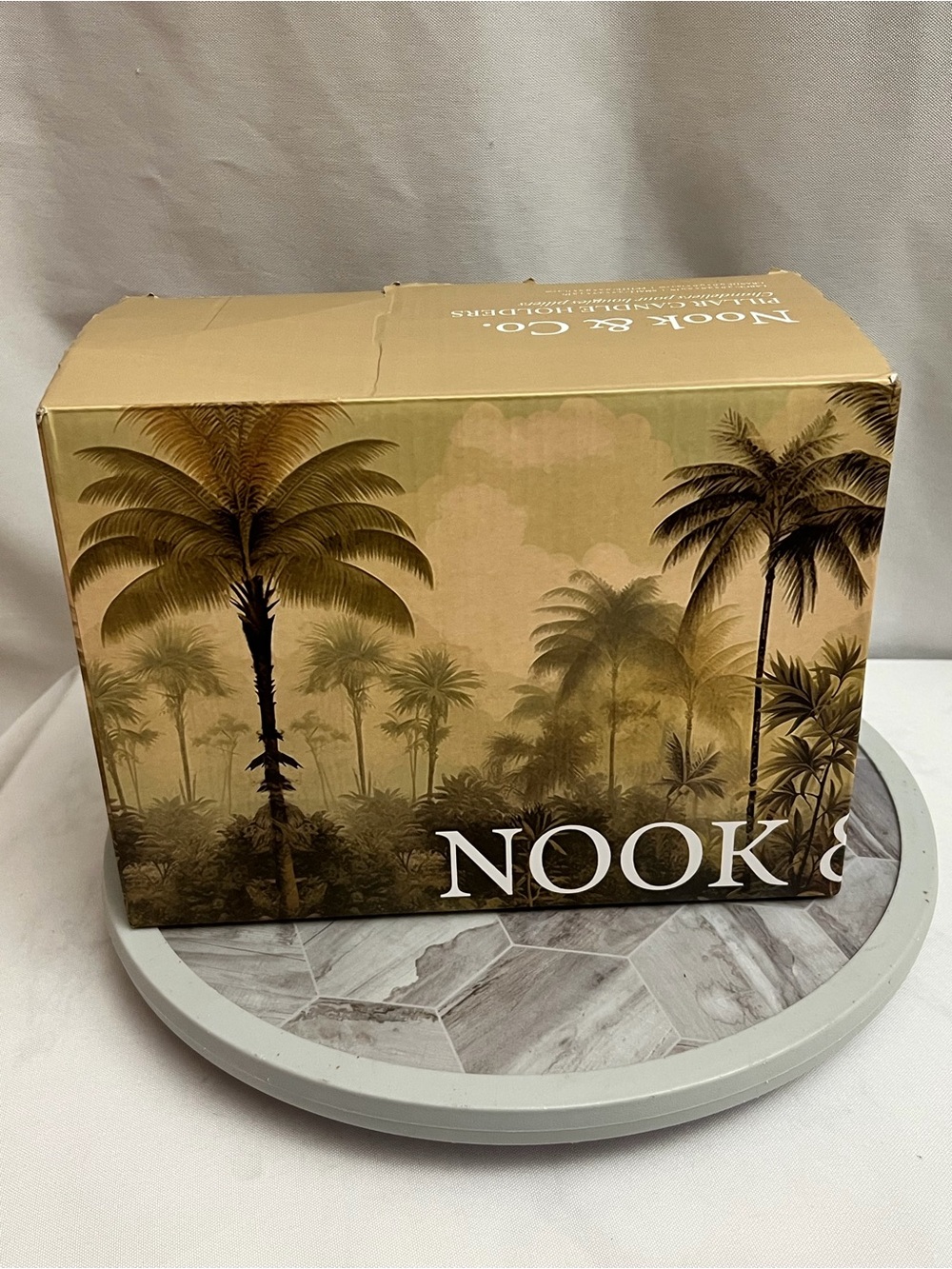 Nook & Co White Ceramic Stoneware Pillar Candle Holders Set of 2 Modern - Picture 2 of 9